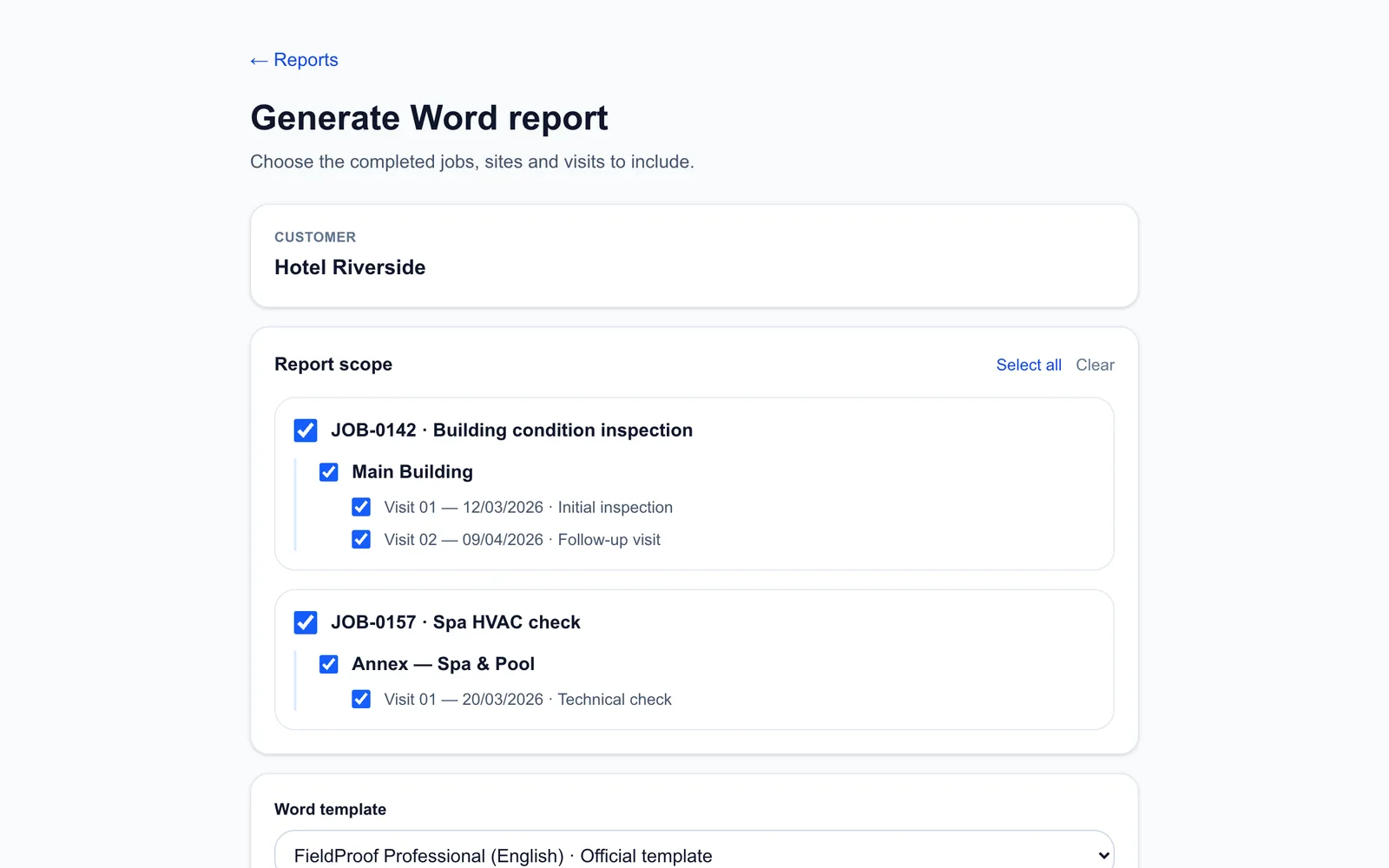 Your Word template, your logo.