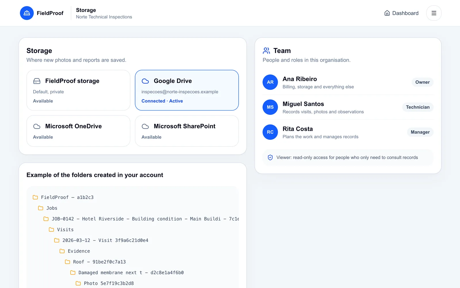 Files stay where your organisation already works.